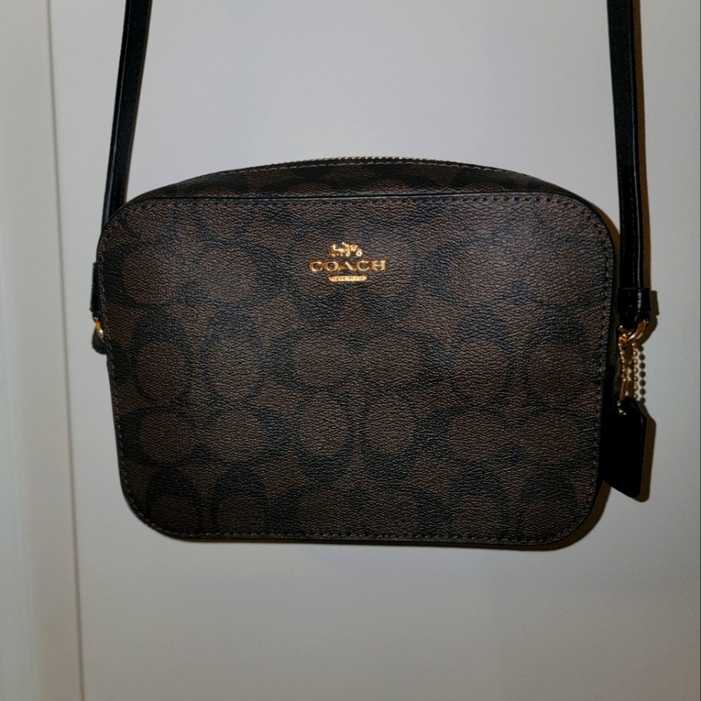 Coach New York Small Camera Bag in Signature Canvas
